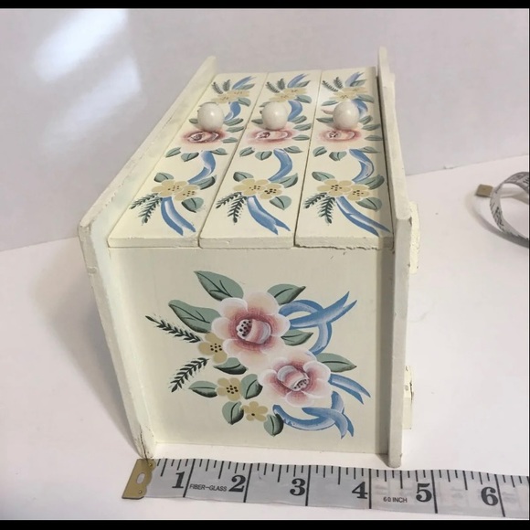 Vintage Mini Dresser Wooden Jewelry Box! - Picture 7 of 8